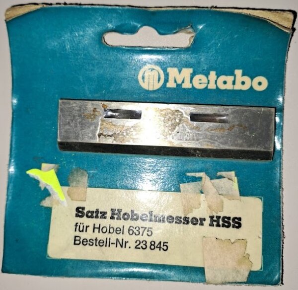 Metabo Satz Hobelmesser für Hobel 6375, 75x18x3 mm;  23 845