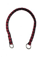 Hundehalsband, Zug-Stopp-Halsband rot/schwarz geflochten...