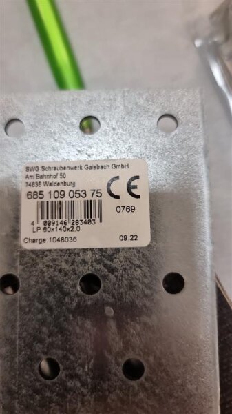 Lochplatte 60x140x2,0