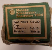 metabo Zahnkranzbohrfutter 799/1; 1/2"x20