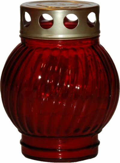 Grablampe Glas 13cm rot
