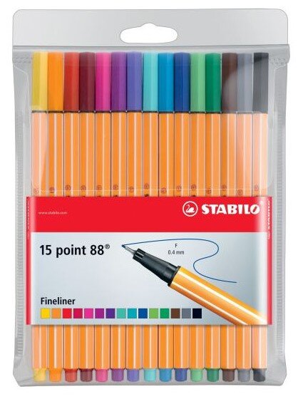 STABILO Fineliner point 88 15er i.Kunststoff-Etui