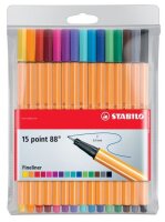 STABILO Fineliner point 88 15er i.Kunststoff-Etui