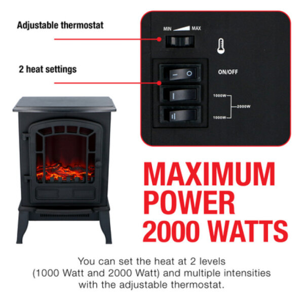 Kamineffektofen CLASSICFIRE Torino, 2000 W, Kamin