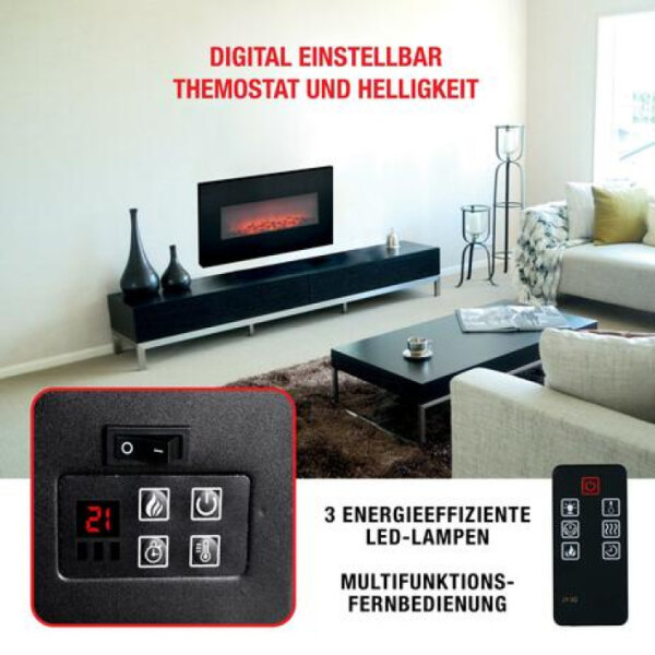Classic Fire Kamineffektofen Memphis - Elektrokamin 1800W