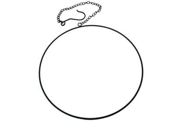 Dekoration Metall "Ring mit Kette und Haken" 35cm