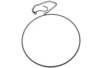 Dekoration Metall "Ring mit Kette und Haken" 35cm