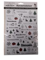 Kerzensticker Weihnachtsmotive 17x25cm, 2 Designs