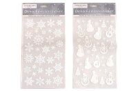 Weihnachtsaufkleber Fenstersticker weiß/glitzer...