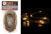 LED-Juteband 10 LED`s 150cm, warmweiß