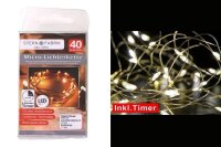 LED-Mikro-Lichterkette 40er Basics mit 6h-Timer,...