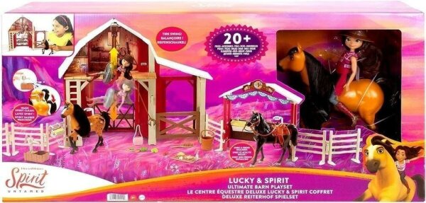 MATTEL Spirit Reiterhof Puppe m. 2 Pferden&Zubehör