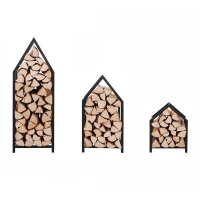Brennholz-Stapelregal „Haus“ Größe L 35x25x100cm