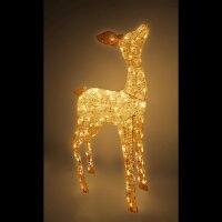 Weihnachtsfigur Hirsch XL Acryl 120 LED warmweiß...