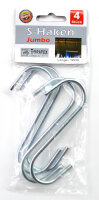 S-Haken 4er Jumbo, Edelstahl 12cm