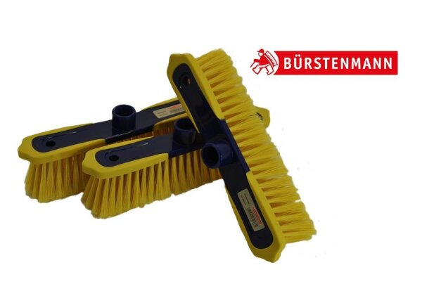 Zimmerbesen blau/gelb KU mit Gewinde Bürstenmann