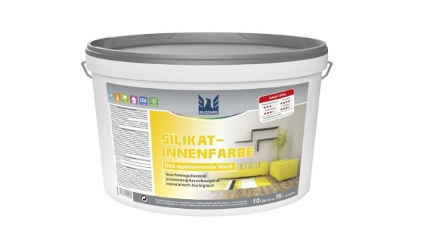 Silikat-Innenfarbe (Nassabriebklasse 3, DVK 2) 10 Liter