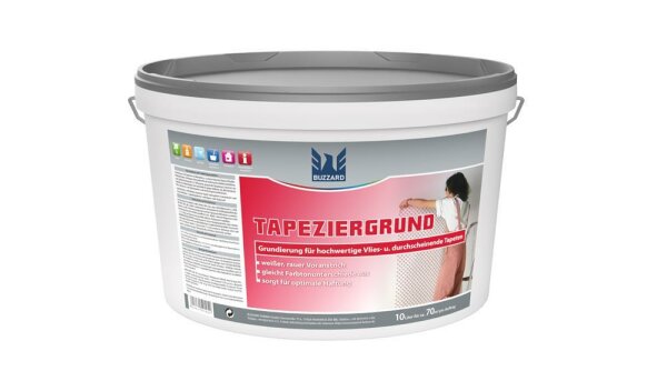 Tapeziergrund verarbeitungsfertig, fein gekörnt Weiß 10 Liter