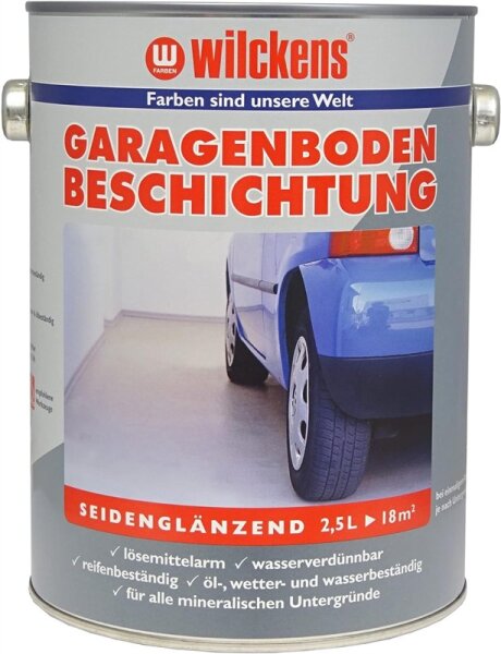 Garagenbodenbeschichtung seidenglänzend RAL 7001 Silbergrau 2,5 Liter