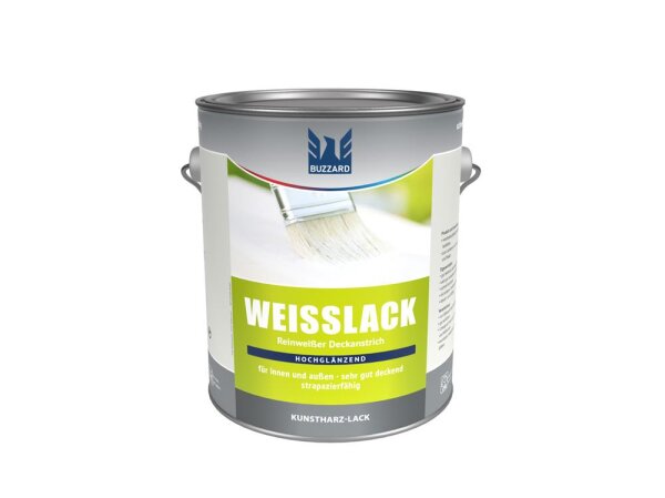 Weißlack hochglänzend lösemittelbasiert 2,5 Liter