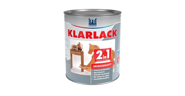 Klarlack 2in1 seidenmatt wasserbasiert 750ml