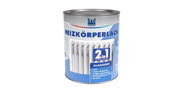 Heizkörperlack 2in1 glänzend wasserbasiert 750ml