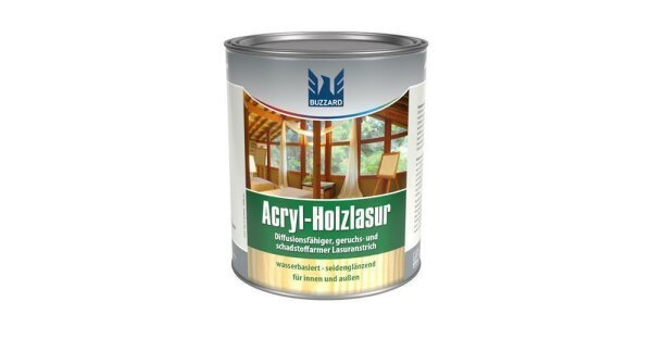Acryl-Holzlasur seidenglänzend CL300 Kastanie wasserbasiert 750ml