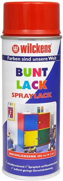 Hochglanz-Buntlack-Spray RAL 3000 Feuerrot lösemittelbasiert 400ml