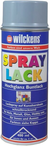 Hochglanz-Buntlack-Spray RAL 7001 Silbergrau lösemittelbasiert 400ml