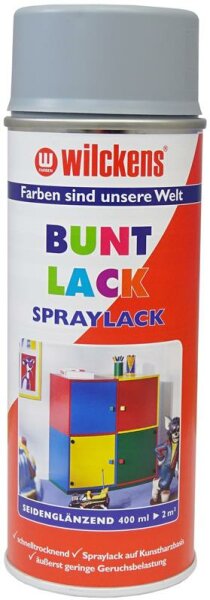 Seidenglanz-Buntlack-Spray RAL 7001 Silbergrau lösemittelbasiert 400ml