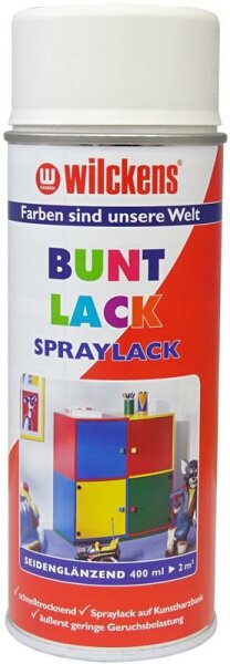 Seidenglanz-Buntlack-Spray RAL 9010 Reinweiß lösemittelbasiert 400ml