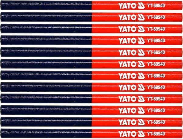 ZIMMERMANNSBLEISTIFTE 180x12MM ROT/BLAU 12er