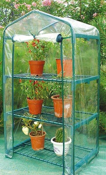 Balkongewächshaus 4 Etagen 155x69x49cm