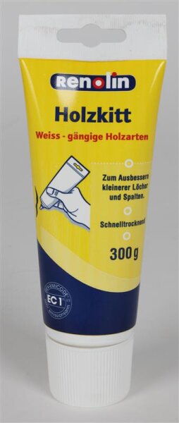 Holzkitt weiß 300g Tube RENOLIN