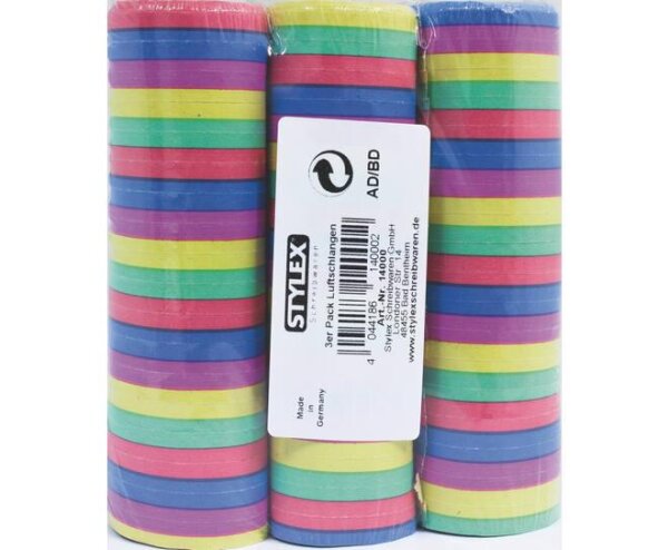 Luftschlangen 3er Pack