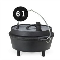 FLASH Dutch Oven 6 Liter Feuertopf Gusseisen