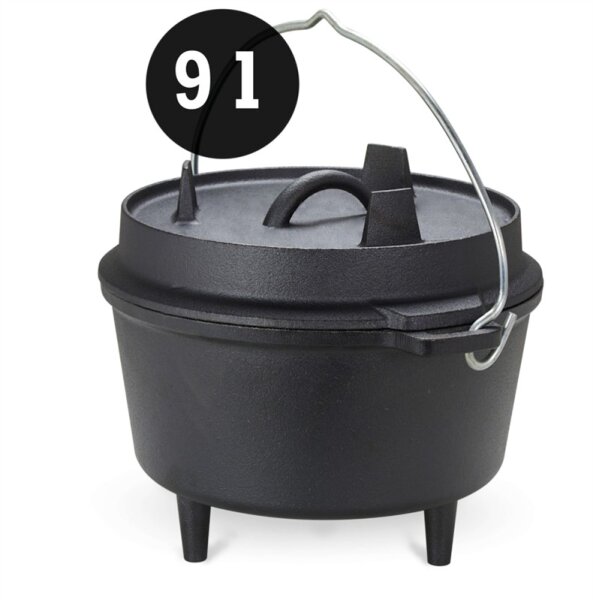 FLASH Dutch Oven 9 Liter Feuertopf Gusseisen