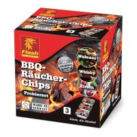 BBQ-Räucher-Chips 3er Pack Whisky,Kirsche,Walnuss...