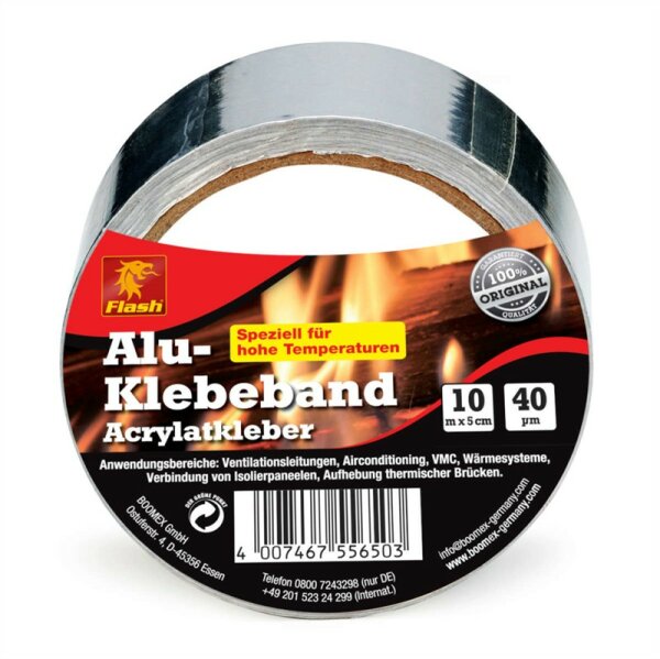 FLASH Kamin-Alu-Klebeband 10m