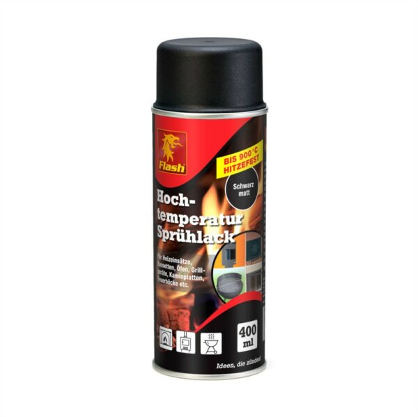 FLASH Kamin-Sprühlack matt-schwarz 400ml