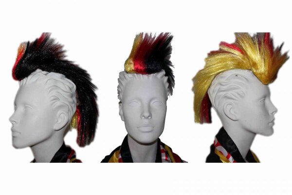 5 x Fanperücke Fan-Irokese Deutschland WM EM Fußball Fanartikel Perücke