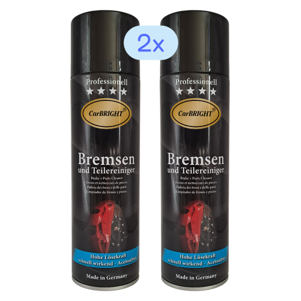 CarBRIGHT Bremsenreiniger/Bremsen- und Teilereiniger 2x500ml / 2er Set