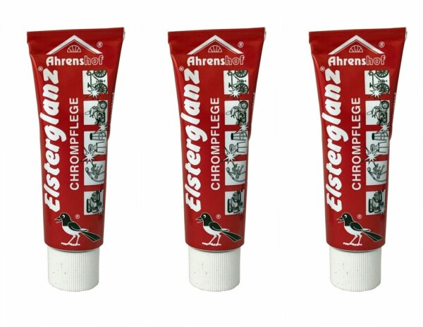 3 x Elsterglanz Chrom-Pflege/Chrompflege 40ml