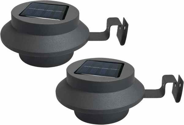 Solar LED Dachrinnenleuchte 2er, anthrazit