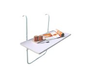 Balkontisch 3stufig-abklappbar,60x40cm, weiss