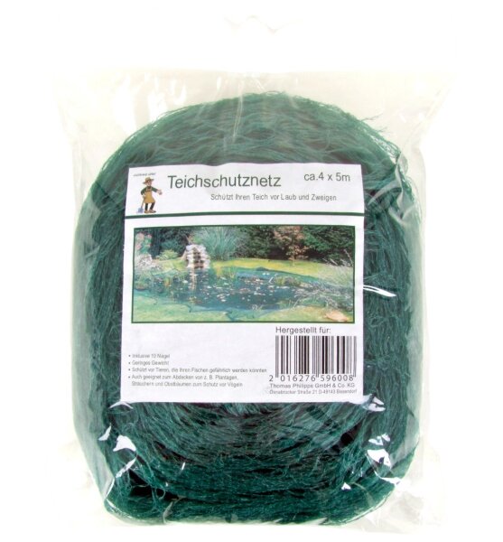 Teichnetz 4x5m + 10 Nägel