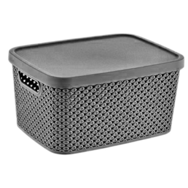 Korb mit Deckel 7 Liter DIAMOND Dark Grey (Anthrazit)