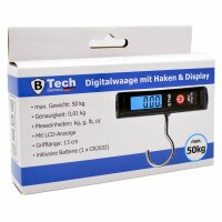 Digitalwaage/Kofferwaage mit Haken max. 50kg