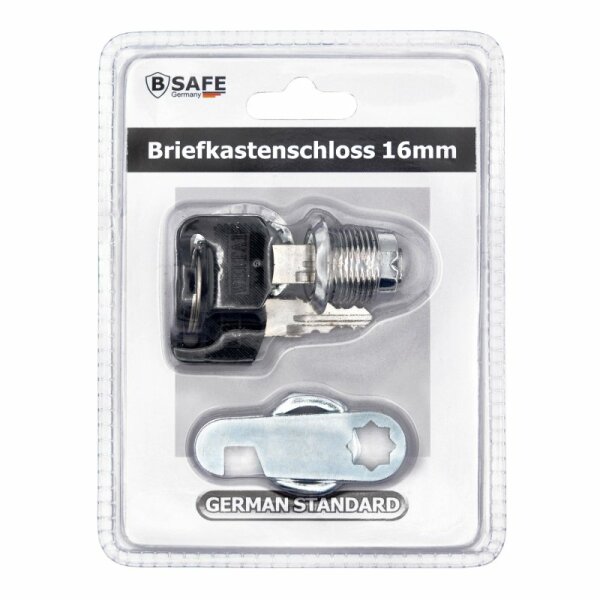 Briefkastenschloss 16mm Schubladen Spint Schloss mit 2 Schlüsseln B-Safe