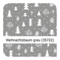 Wachstuch X-Mas 1,40m Weihnachtsbaum grau // Meterware